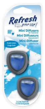 REFRESH Your Car FRESH LINEN/Frische Wäsche(Dunkel Blau)Mini-Diffusor Air Freshe